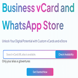 Business vCard and WhatsApp Store